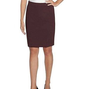 Mario Serrani Tummy Control Stretch Skirt, Wine, S